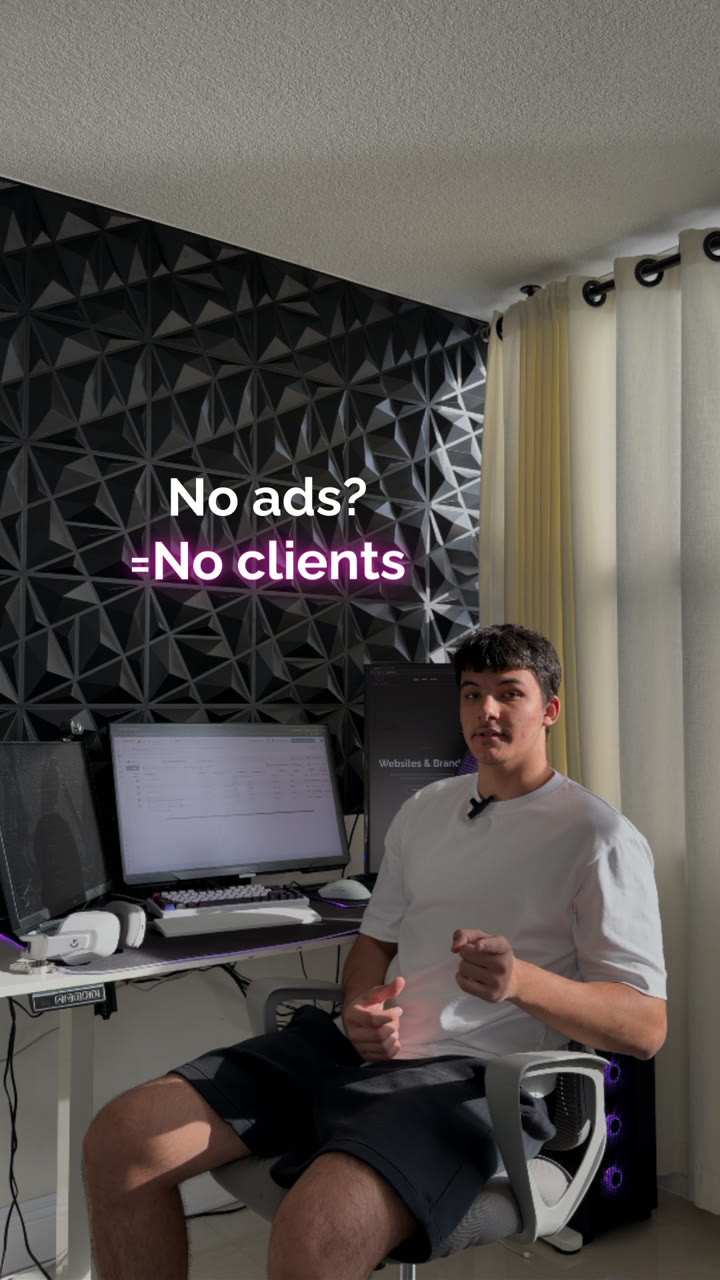 Reel: No ads = no clients